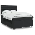 cadre de lit avec matelas Noir 140x190 cm Similicuir