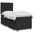 cadre de lit avec matelas Noir 100x200 cm Similicuir