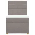 cadre de lit avec matelas Taupe 90x200 cm Tissu