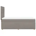 cadre de lit avec matelas Taupe 90x200 cm Tissu