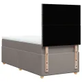 cadre de lit avec matelas Taupe 90x200 cm Tissu