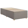 cadre de lit avec matelas Taupe 90x200 cm Tissu
