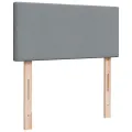 cadre de lit avec matelas Gris clair 90x200 cm Tissu