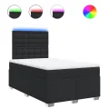 cadre de lit avec matelas noir 120x190 cm similicuir