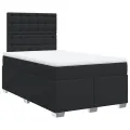 cadre de lit avec matelas noir 120x190 cm similicuir