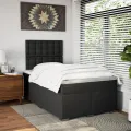 cadre de lit avec matelas noir 120x190 cm similicuir