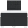 cadre de lit avec matelas noir 120x190 cm similicuir