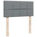 cadre de lit et matelas Gris clair 90x190 cm Tissu