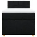 cadre de lit avec matelas Noir 90x190 cm Tissu