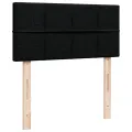cadre de lit avec matelas Noir 90x190 cm Tissu