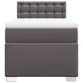 cadre de lit avec matelas Gris 90x190 cm Similicuir