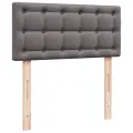 cadre de lit avec matelas Gris 90x190 cm Similicuir