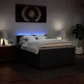 cadre de lit avec matelas Noir 160x200 cm