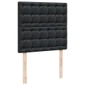 cadre de lit avec matelas noir similicuir