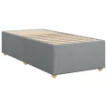 cadre de lit et matelas Gris clair 90x190 cm Tissu