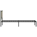 Cadre de lit en métal sans matelas chêne sonoma 100x200 cm