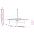 Cadre de lit en métal sans matelas chêne sonoma 100x200 cm