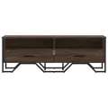 Meuble TV chêne marron 122x34x41 cm bois d'ingénierie