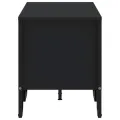 Meuble TV noir 122x34x41 cm bois d'ingénierie
