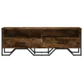 Meuble TV chêne fumé 122x34x41 cm bois d'ingénierie