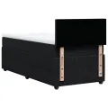 cadre de lit et matelas Noir 80x200 cm Velours