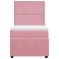 cadre de lit et matelas Rose 80x200 cm Velours