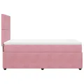 cadre de lit et matelas Rose 80x200 cm Velours