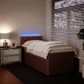 cadre de lit et matelas Rose 80x200 cm Velours