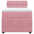 cadre de lit et matelas Rose 80x200 cm Velours