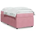 cadre de lit et matelas Rose 80x200 cm Velours