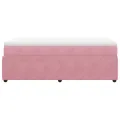 cadre de lit et matelas Rose 80x200 cm Velours