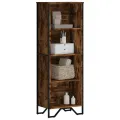 Bibliothèque chêne fumé 50x31x137,5 cm bois d'ingénierie
