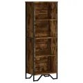 Bibliothèque chêne fumé 50x31x137,5 cm bois d'ingénierie