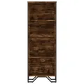 Bibliothèque chêne fumé 50x31x137,5 cm bois d'ingénierie