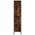 Bibliothèque chêne fumé 50x31x137,5 cm bois d'ingénierie