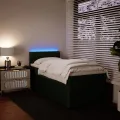cadre de lit et matelas Vert foncé 80x200 cm Velours