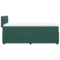 cadre de lit et matelas Vert foncé 80x200 cm Velours