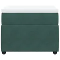 cadre de lit et matelas Vert foncé 80x200 cm Velours