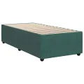 cadre de lit et matelas Vert foncé 80x200 cm Velours