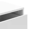Commode d'angle blanc 80x41x58 cm bois d'ingénierie