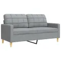 Ensemble de canapés 3 pcs gris clair tissu