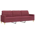 Ensemble de canapés 3 pcs repose-pied et coussins décoratifs