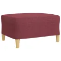Ensemble de canapés 3 pcs repose-pied et coussins décoratifs