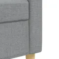 Ensemble de canapés 2 pcs coussins décoratifs gris clair tissu