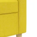 Ensemble de canapés 4 pcs avec repose-pied jaune clair tissu