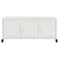 Meuble TV blanc 100,5x39x43,5 cm acier