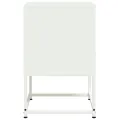 Tables de chevet 2 pcs blanc 36x39x60,5 cm acier