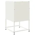 Tables de chevet 2 pcs blanc 36x39x60,5 cm acier