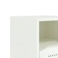 Tables de chevet 2 pcs blanc 36x39x60,5 cm acier