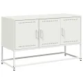 Meuble TV blanc 100,5x39x60,5 cm acier